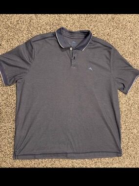 Tommy Bahama Blue Polo with Contrast White Trim